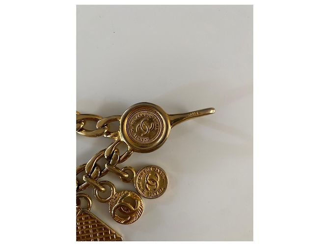 Première Chanel Kettengürtel mit Anhängern Golden - Ansicht 6
