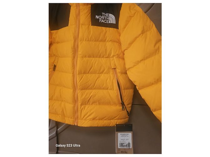 Doudoune The North Face Jaune Noir - vue 3