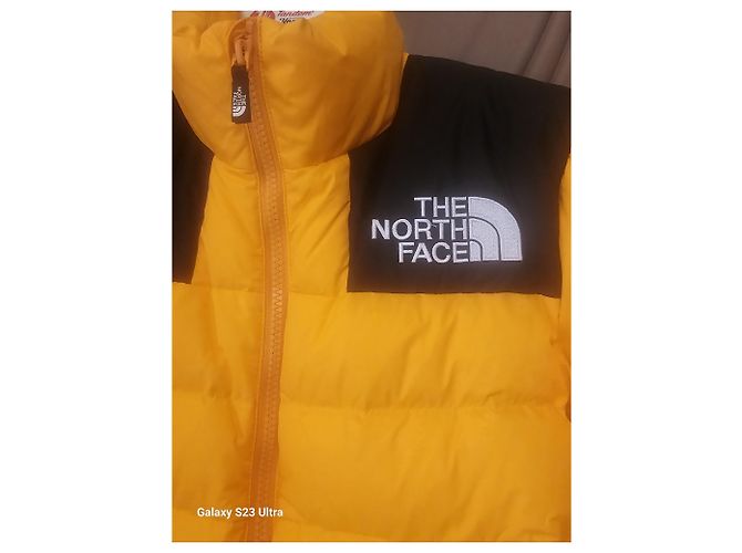 Doudoune The North Face Jaune Noir - vue 8