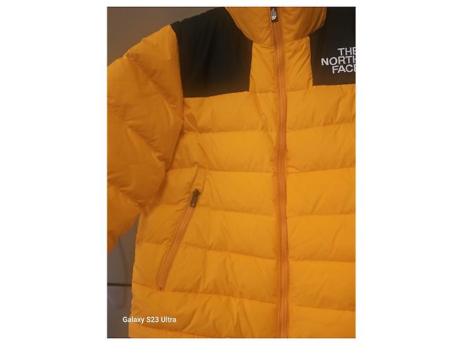 Doudoune The North Face Jaune Noir - vue 9