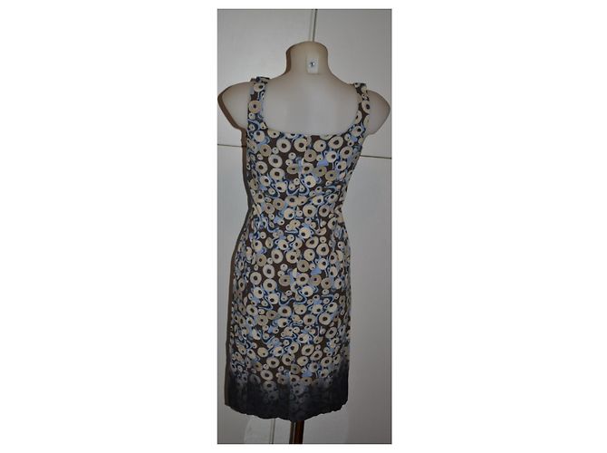 Philosophy Di Alberta Ferretti Vestido estampado de círculos Castaño Blanco Azul Beige - vista 4