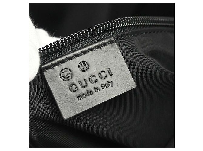 Gucci Web Fold Over Techno Canvas Medium Preto - vista 4