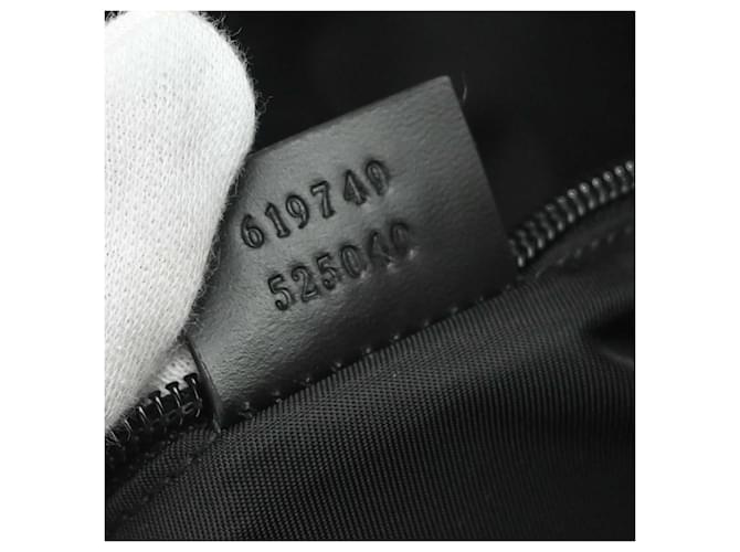 Gucci Web Fold Over Techno Canvas Medium Preto - vista 5