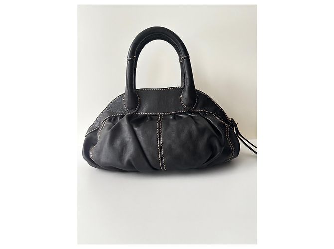 Borsa Lancel Gousset in pelle nera Nero - vista 2