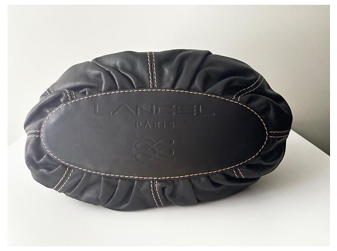 Borsa Lancel Gousset in pelle nera Nero - vista 3