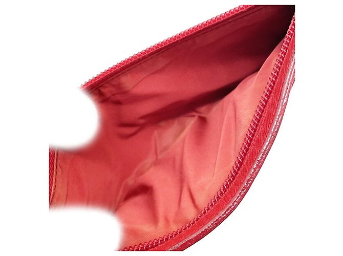 Pouch Triangle Prada in pelle Saffiano Nero Bianco Rosso Multicolore Arancione Giallo - vista 7