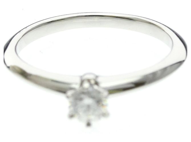 Tiffany & Co. Tiffany Setting Solitär aus Platin mit Diamant 0.24 CT Silber - Ansicht 6