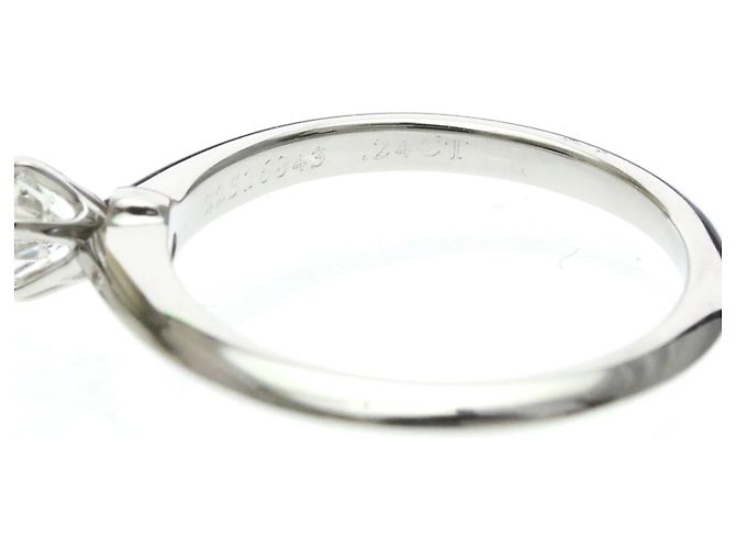 Tiffany & Co. Tiffany Setting Solitär aus Platin mit Diamant 0.24 CT Silber - Ansicht 7
