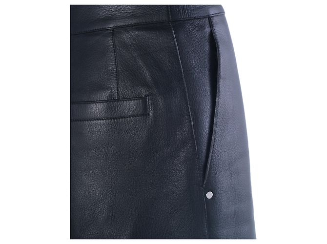 Shorts Hermès em couro de cabra grão preto - vista 5