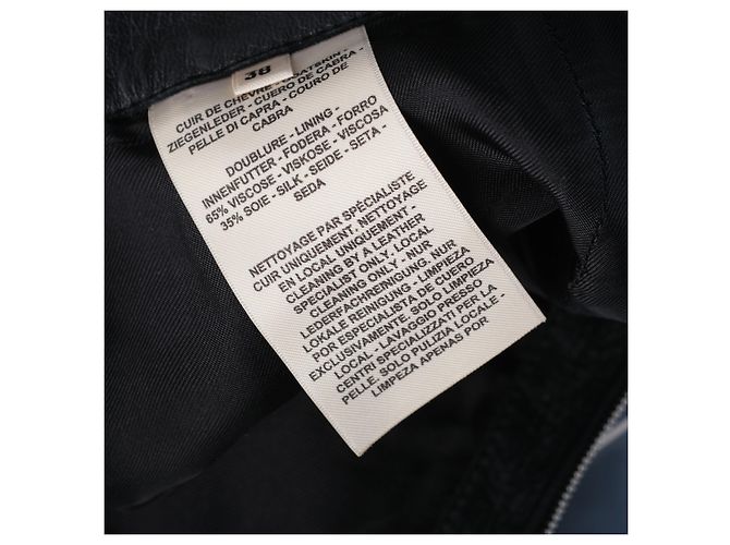 Shorts Hermès em couro de cabra grão preto - vista 7