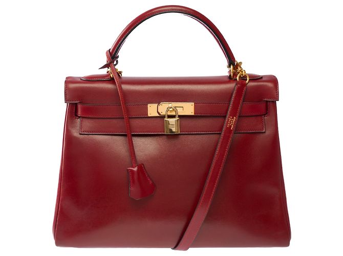 Hermès Borsa HERMES Kelly 32 in Pelle Bordeaux - 103788 Bordò - vista 2