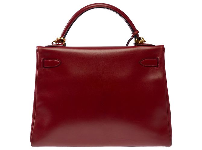 Hermès Borsa HERMES Kelly 32 in Pelle Bordeaux - 103788 Bordò - vista 3