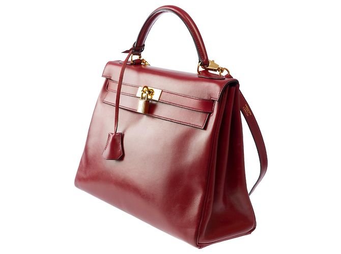 Hermès Borsa HERMES Kelly 32 in Pelle Bordeaux - 103788 Bordò - vista 4