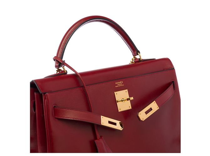 Hermès Borsa HERMES Kelly 32 in Pelle Bordeaux - 103788 Bordò - vista 6