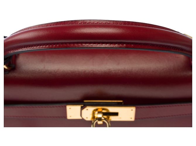 Hermès Borsa HERMES Kelly 32 in Pelle Bordeaux - 103788 Bordò - vista 9