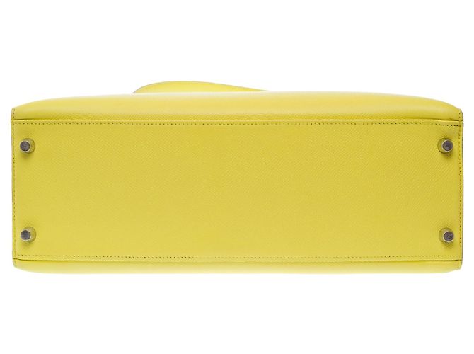 Hermès Bolso HERMES Kelly 32 en Cuero Amarillo - 103818 - vista 11