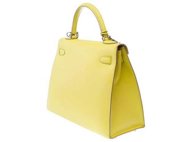 Hermès Bolso HERMES Kelly 32 en Cuero Amarillo - 103818 - vista 6