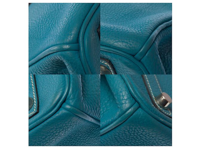 Hermès Borsa HERMES Birkin 30 in Pelle Blu - 103813 - vista 12