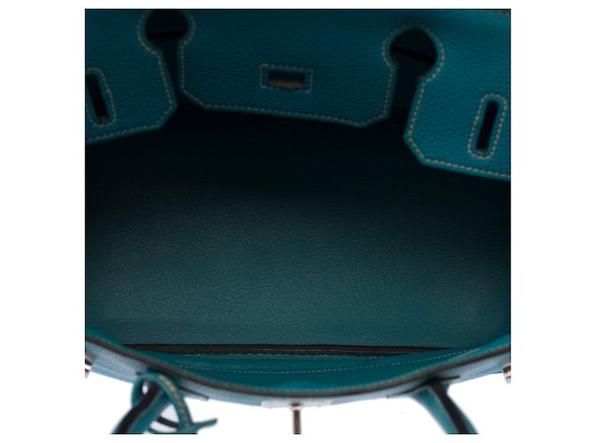 Hermès Borsa HERMES Birkin 30 in Pelle Blu - 103813 - vista 9
