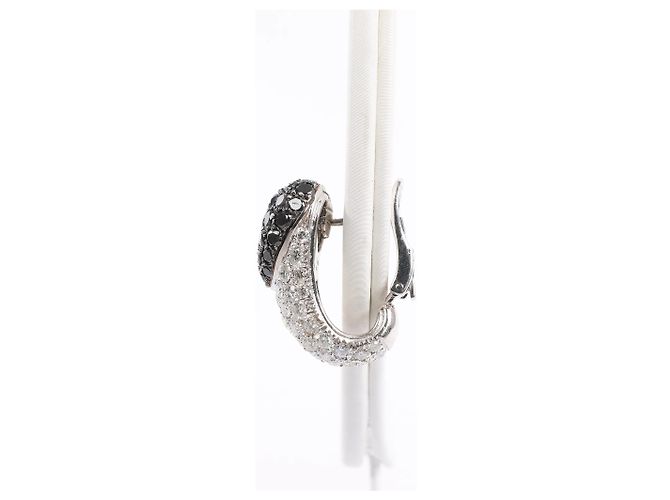 Orecchini De Grisogono Heart White x Black Diamond WG Bianco - vista 9