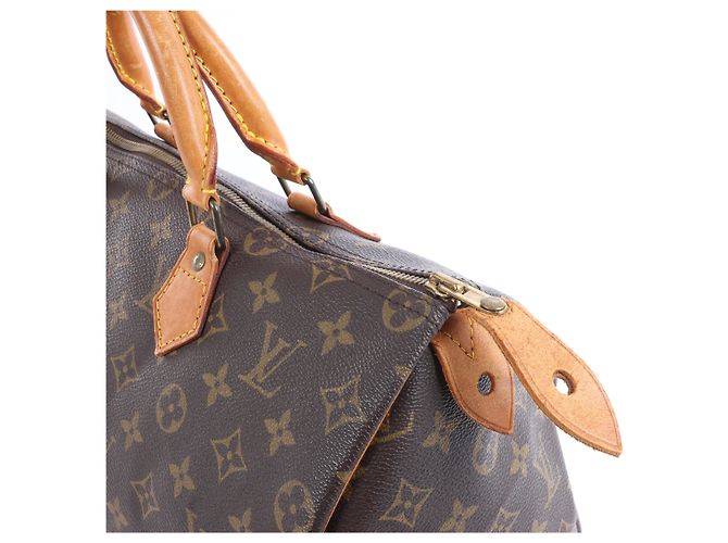 Borsa a mano Louis Vuitton Speedy 35 Monogram Canvas in marrone M41524 - vista 3