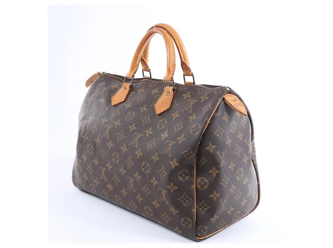 Borsa a mano Louis Vuitton Speedy 35 Monogram Canvas in marrone M41524 - vista 5