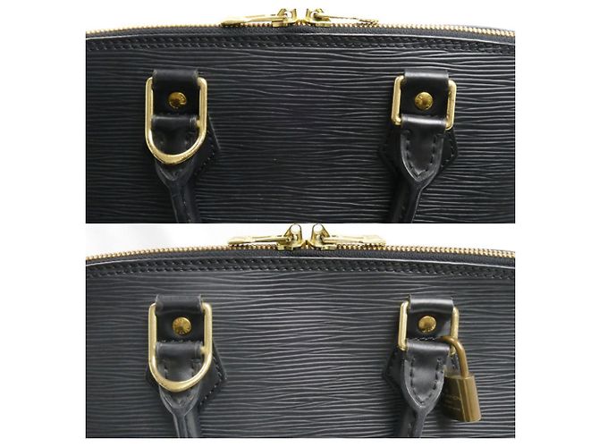 Louis Vuitton Alma Handtasche aus schwarzem Epi-Leder - Ansicht 7