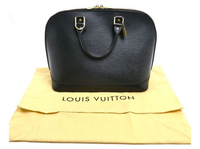 Louis Vuitton Alma Handtasche aus schwarzem Epi-Leder - Ansicht 9