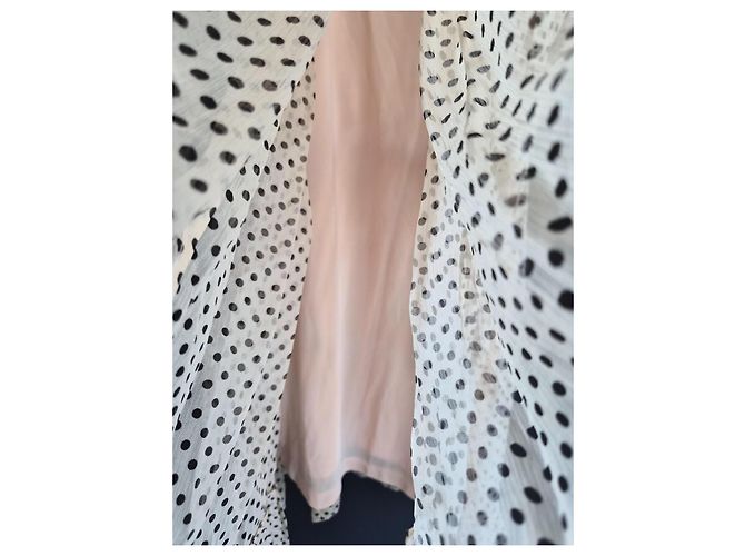 Zimmermann Seidenkleid mit Polka Dots Beige Dunkelbraun - Ansicht 10
