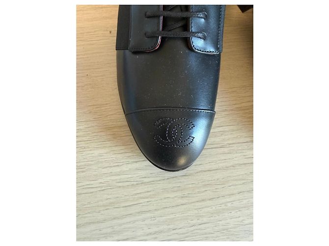 Scarpe Oxford Chanel in pelle nera Nero - vista 5