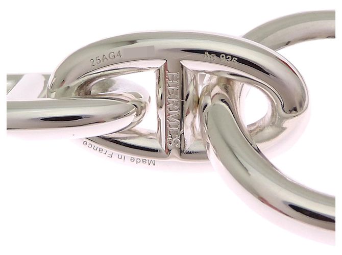 Hermès Bracciale Hermes SV925 Chaine d'Ancre GM con charm - vista 4