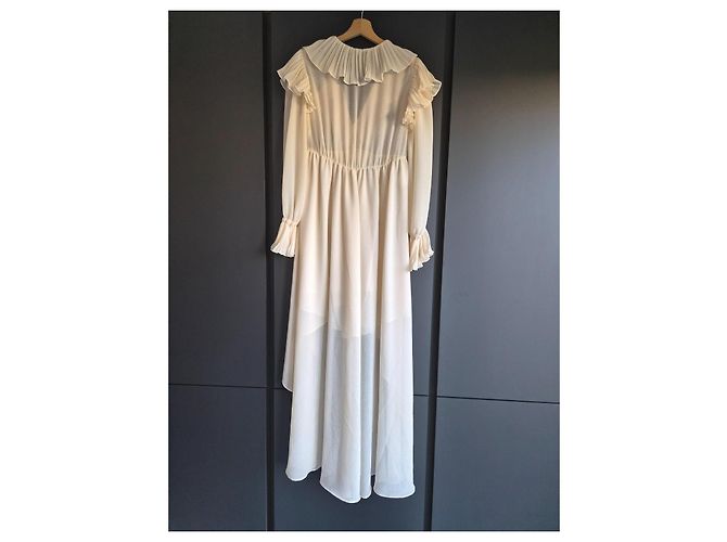 Philosophy di Lorenzo Serafini Plissiertes Maxikleid aus Chiffon Roh - Ansicht 11