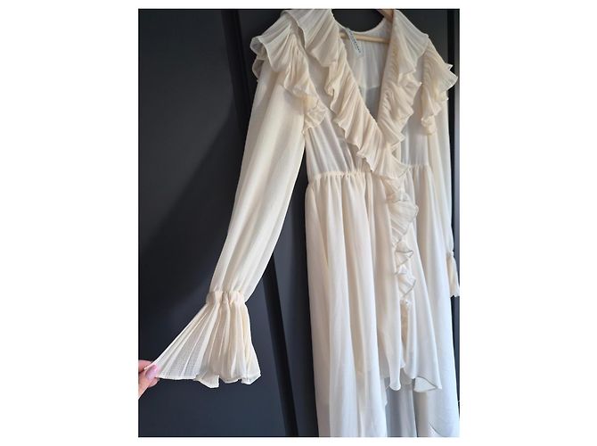 Philosophy di Lorenzo Serafini Plissiertes Maxikleid aus Chiffon Roh - Ansicht 4