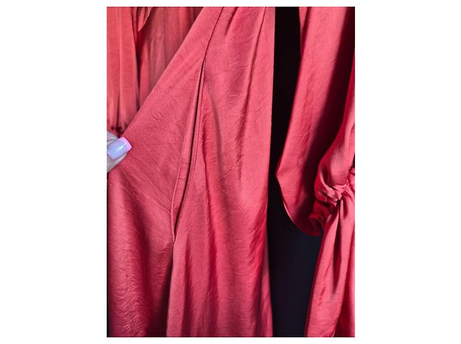 Philosophy di Lorenzo Serafini Abito lungo in seta rosso con ricami - vista 5