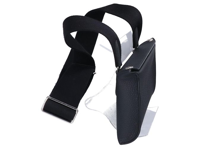 Hermès Borsa a tracolla HERMES K Stamp Togo Videpoche Nero - vista 4