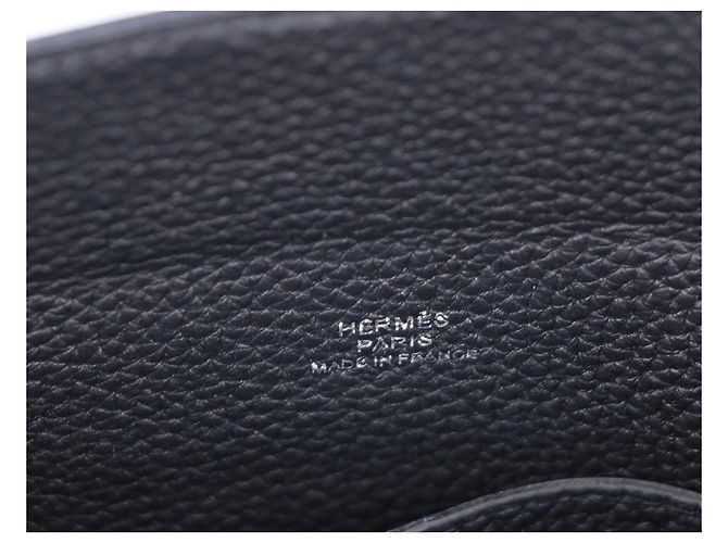 Hermès Borsa a tracolla HERMES K Stamp Togo Videpoche Nero - vista 7