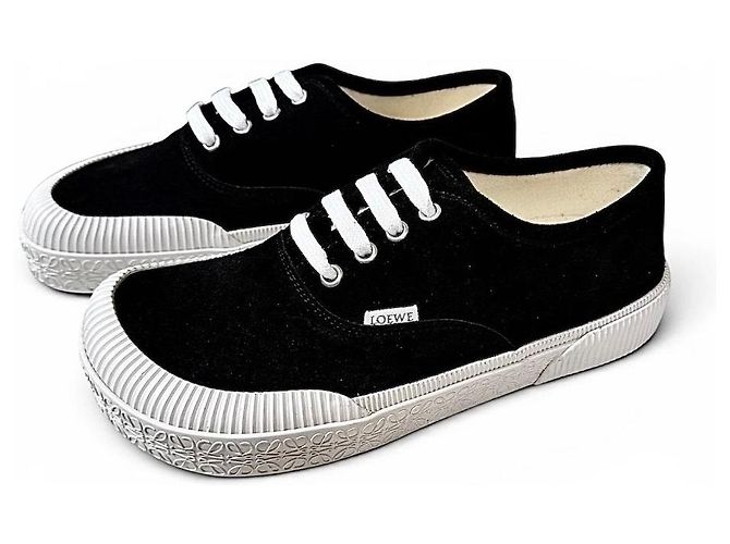 Sneakers Loewe Terra Vulca Lace UP in camoscio nero - vista 7