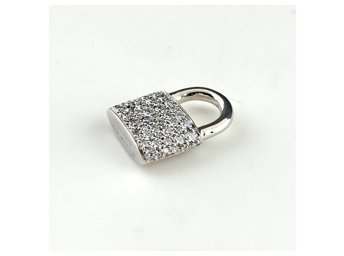 Tiffany & Co. Hardware Lock Anhänger mit Melee-Diamanten - Ansicht 3
