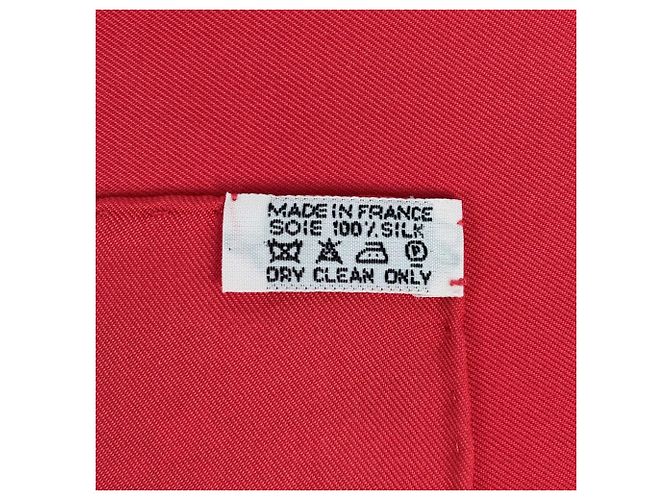 Hermès Hermes Carre 90 Railing Schal Weiß Rot Mehrfarben - Ansicht 2