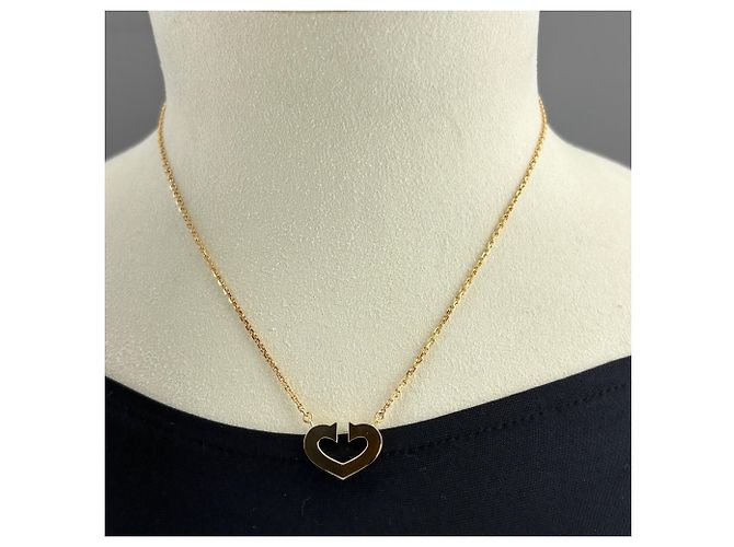 Collana con pendente Cartier C Heart YG Yellow Gold - vista 2