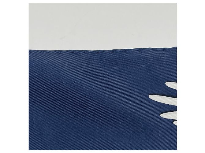 Foulard in seta Gucci con motivo floreale Blu Multicolore - vista 4
