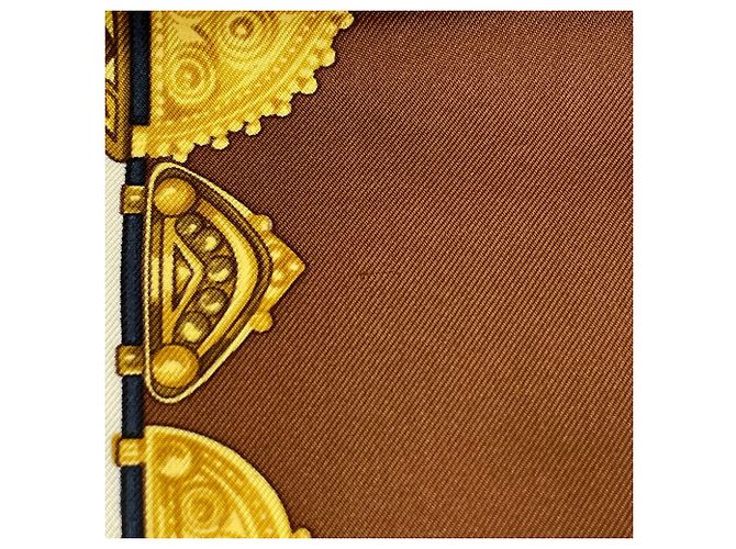 Hermès Foulard Hermes Carre 90 Parures des Sables Marrone Multicolore - vista 4