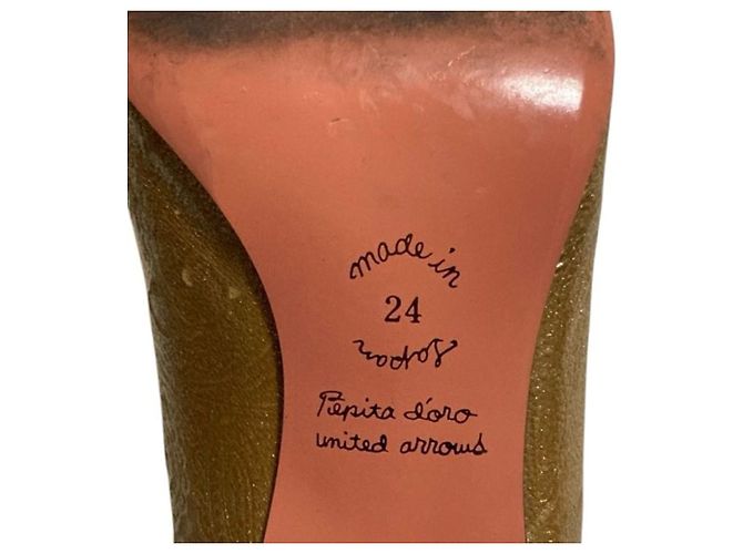 Autre Marque Décolleté Pepita d'oro UNITED ARROWS - vista 10