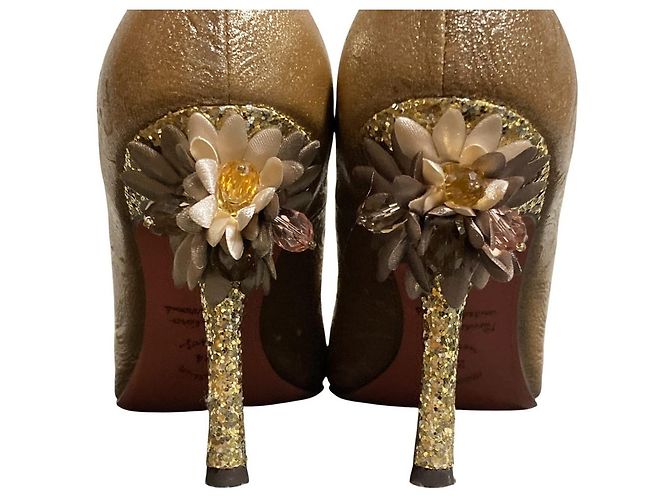 Autre Marque Décolleté Pepita d'oro UNITED ARROWS - vista 4