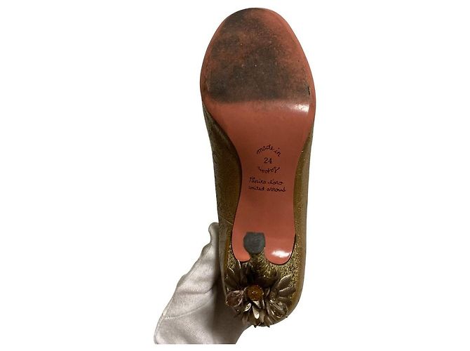 Autre Marque Décolleté Pepita d'oro UNITED ARROWS - vista 9