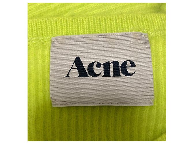 Jersey de punto de angora Acne Dorado Amarillo - vista 4