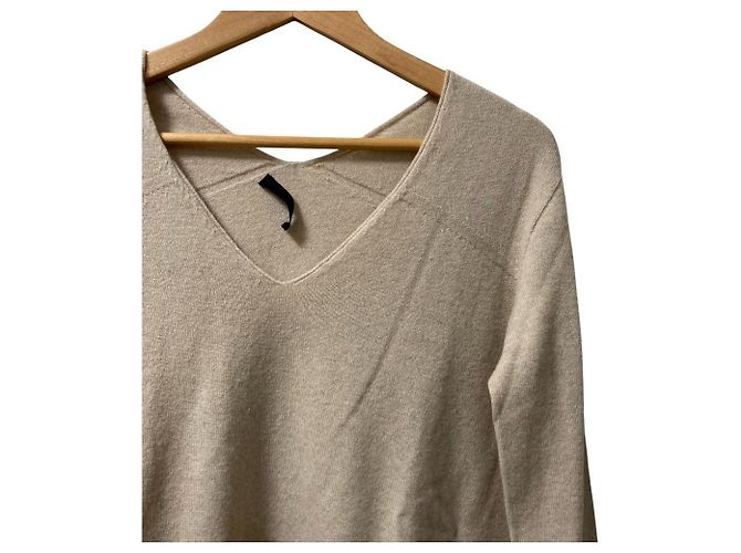 Autre Marque The Row V-Ausschnitt Strickpullover Beige - Ansicht 2