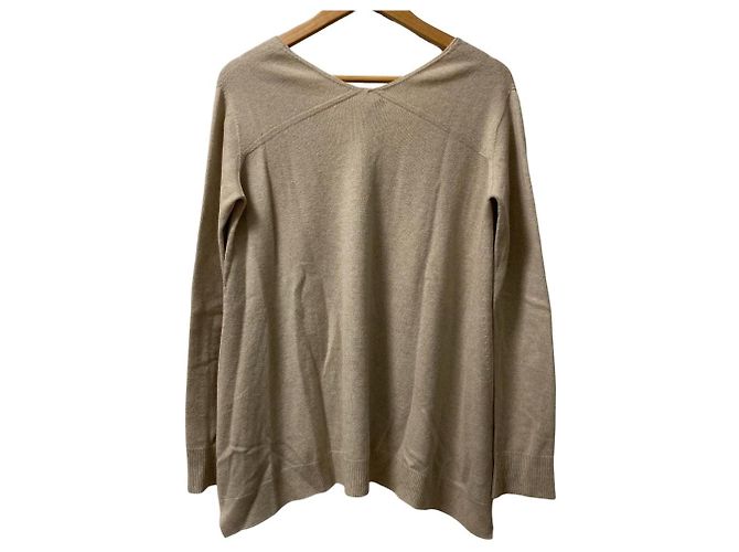 Autre Marque The Row V-Ausschnitt Strickpullover Beige - Ansicht 3