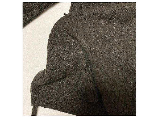 Cárdigan de lana con punto de ochos Max Mara Castaño - vista 4