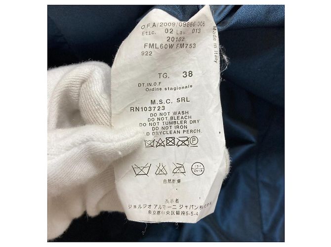 Abrigo de lana y cashmere Armani Collezioni Azul Azul marino - vista 10